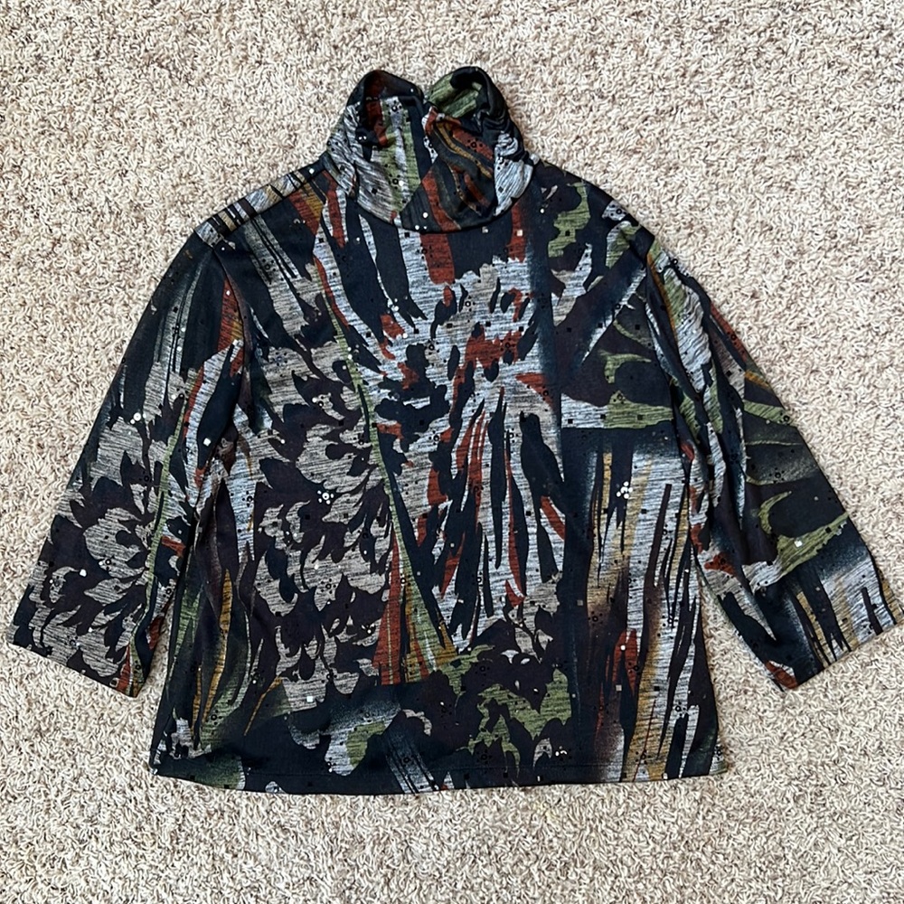 Top, Piccadilly Fashions, size XL, turtleneck. Pet and smoke free home.